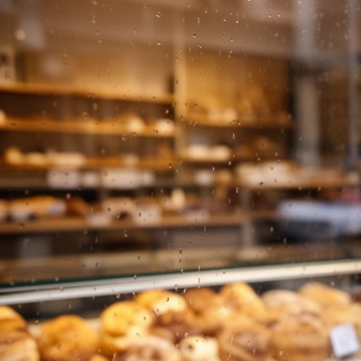 Blick durch das Schaufenster in den Laden